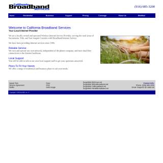  CALBROADBAND  website