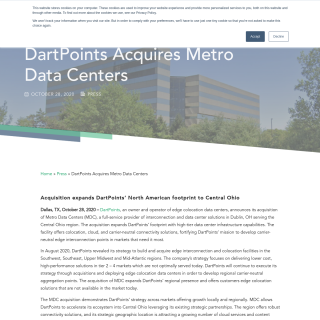 DartPoints, LLC - FKA Metro Data Center LLC  website