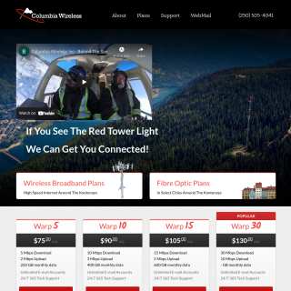 Columbia Wireless website
