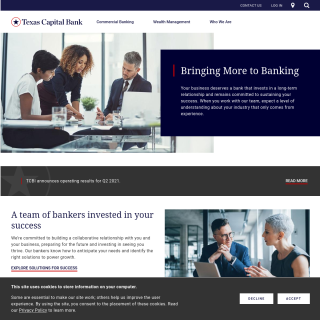 Texas Capital Bank website