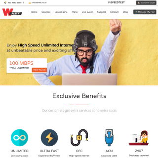  Wan And Lan Internet Pvt Ltd  aka (WNet)  website