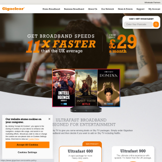 Gigaclear website