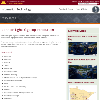 Northern Lights GigaPOP  website