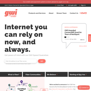  GWI  aka (Biddeford Internet Corp)  website