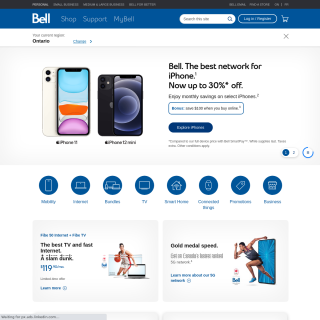 Bell Canada Backbone  website