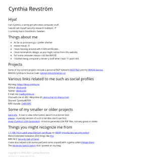  Cynthia Revström  aka (Cynthia.re)  website