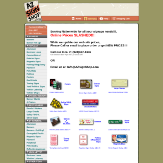 Azignshop aka (Azsignshop (60564)) website