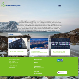 Bredbandsfylket Troms AS  website