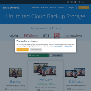  Livedrive Internet  website