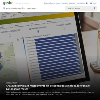 Agência Nacional de Telecomunicações  website