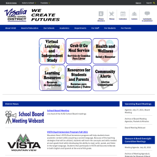 VISALIA UNIFIED SCHOOL DISTRICT  website
