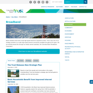 Columbia Basin Broadband Corporation  website
