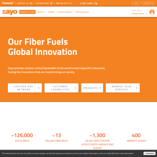 Zayo (Abovenet Communications Inc.) / MFNX website