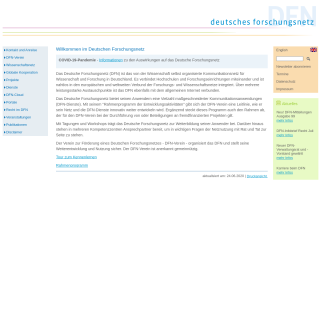 DFN Deutsches Forschungsnetz e.V.  website