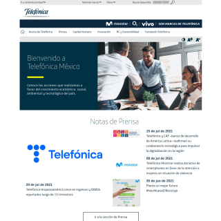 Telefonica Mexico (Movistar)  website