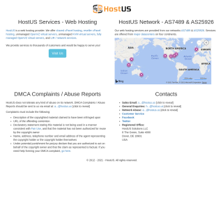 HostUS  website