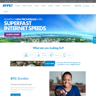 Bahamas Telecommunications Company, LTD.  website