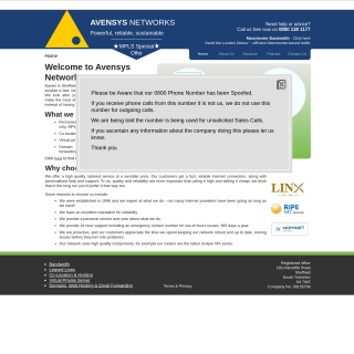 Avensys Networks Ltd  website
