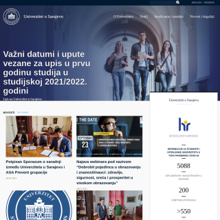 University of Sarajevo  website