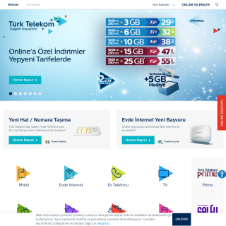 TTNet Turk Telekom  website