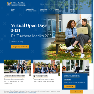 Massey University  website