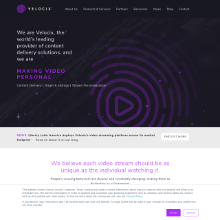 Velocix India  website