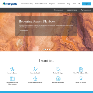 Morgans Financial  website