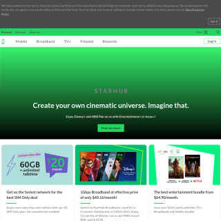 StarHub (as9874)  website