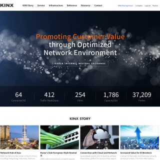 KINX  aka (Korea Internet Neutral eXchange)  website